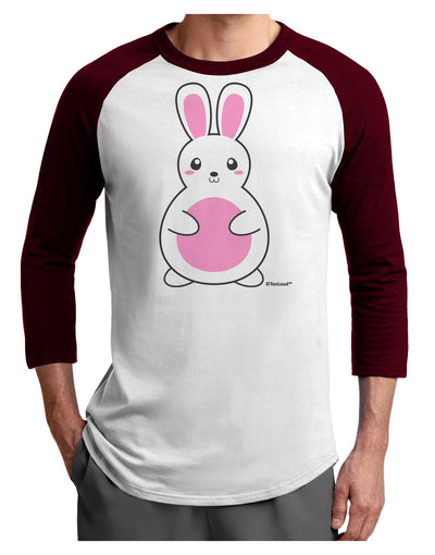 Cute Easter Bunny - Pink Adult Raglan Shirt by TooLoud-TooLoud-White-Cardinal-X-Small-Davson Sales