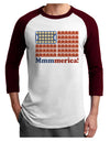 American Breakfast Flag - Bacon and Eggs - Mmmmerica Adult Raglan Shirt-TooLoud-White-Cardinal-X-Small-Davson Sales