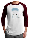 Cute Matching Milk and Cookie Design - Milk Adult Raglan Shirt by TooLoud-TooLoud-White-Cardinal-X-Small-Davson Sales