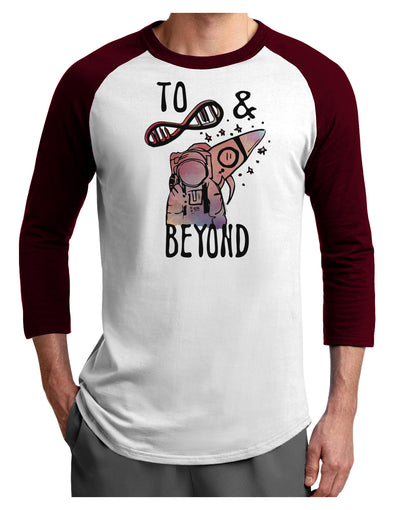 TooLoud To infinity and beyond Adult Raglan Shirt-Mens-Tshirts-TooLoud-White-Cardinal-X-Small-Davson Sales