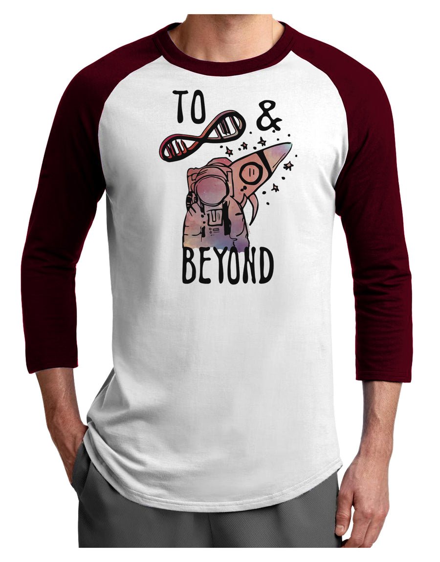 TooLoud To infinity and beyond Adult Raglan Shirt-Mens-Tshirts-TooLoud-White-Black-X-Small-Davson Sales