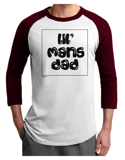 TooLoud Lil Mans Dad Adult Raglan Shirt-Mens-Tshirts-TooLoud-White-Cardinal-X-Small-Davson Sales
