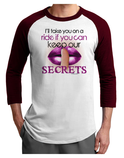 If You Can Keep Our Secrets Adult Raglan Shirt-Raglan Shirt-TooLoud-White-Cardinal-X-Small-Davson Sales