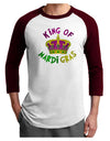 King Of Mardi Gras Adult Raglan Shirt-Raglan Shirt-TooLoud-White-Cardinal-X-Small-Davson Sales