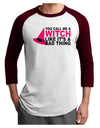 Witch - Bad Thing Hat Adult Raglan Shirt-Raglan Shirt-TooLoud-White-Cardinal-X-Small-Davson Sales