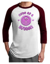 Cute As A Button Smiley Face Adult Raglan Shirt-TooLoud-White-Cardinal-X-Small-Davson Sales