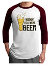 Wishin you were Beer Adult Raglan Shirt-Mens-Tshirts-TooLoud-White-Cardinal-X-Small-Davson Sales