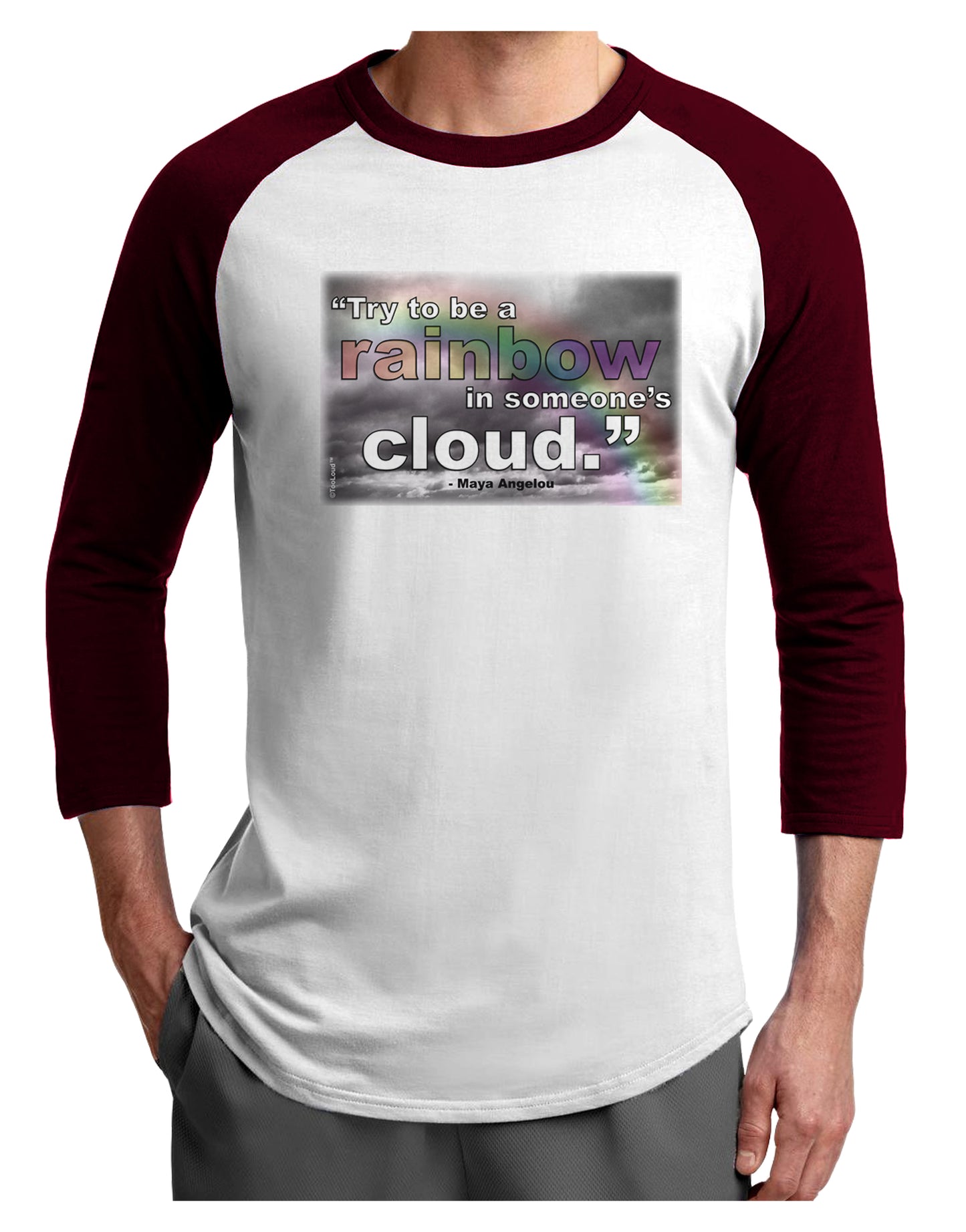 Rainbow in Cloud M Angelou Adult Raglan Shirt by TooLoud-TooLoud-White-Cardinal-X-Small-Davson Sales
