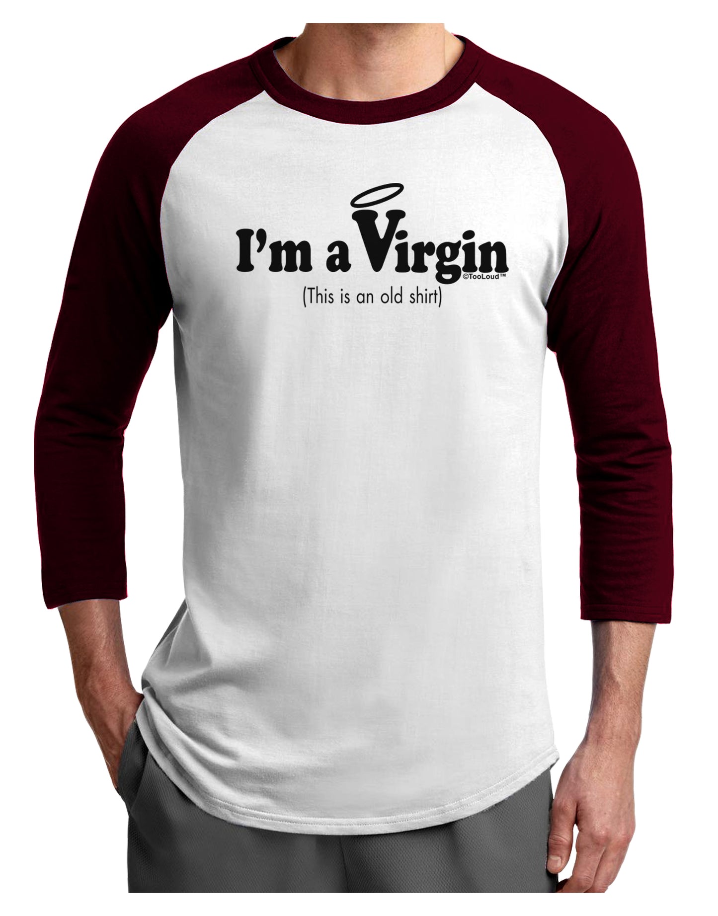 I'm a Virgin - Humor Adult Raglan Shirt by TooLoud-TooLoud-White-Cardinal-X-Small-Davson Sales