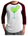 Green Margarita with Lime - Cinco de Mayo Adult Raglan Shirt by TooLoud-TooLoud-White-Cardinal-X-Small-Davson Sales