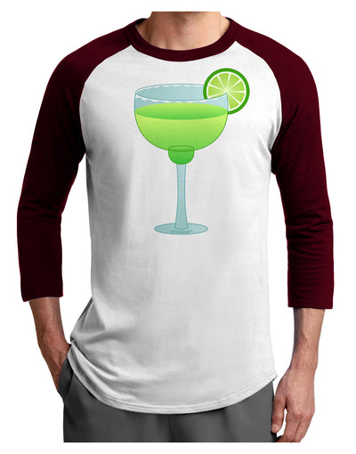 Green Margarita with Lime - Cinco de Mayo Adult Raglan Shirt by TooLoud-TooLoud-White-Cardinal-X-Small-Davson Sales