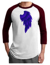 Single Right Dark Angel Wing Design - Couples Adult Raglan Shirt-Raglan Shirt-TooLoud-White-Cardinal-X-Small-Davson Sales