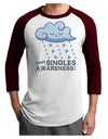 Happy Singles Awareness Day Adult Raglan Shirt-Raglan Shirt-TooLoud-White-Cardinal-X-Small-Davson Sales