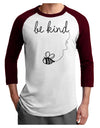 TooLoud Be Kind Adult Raglan Shirt-Mens-Tshirts-TooLoud-White-Cardinal-X-Small-Davson Sales