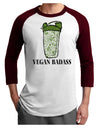 Vegan Badass Bottle Print Adult Raglan Shirt-Mens T-Shirt-TooLoud-White-Cardinal-X-Small-Davson Sales