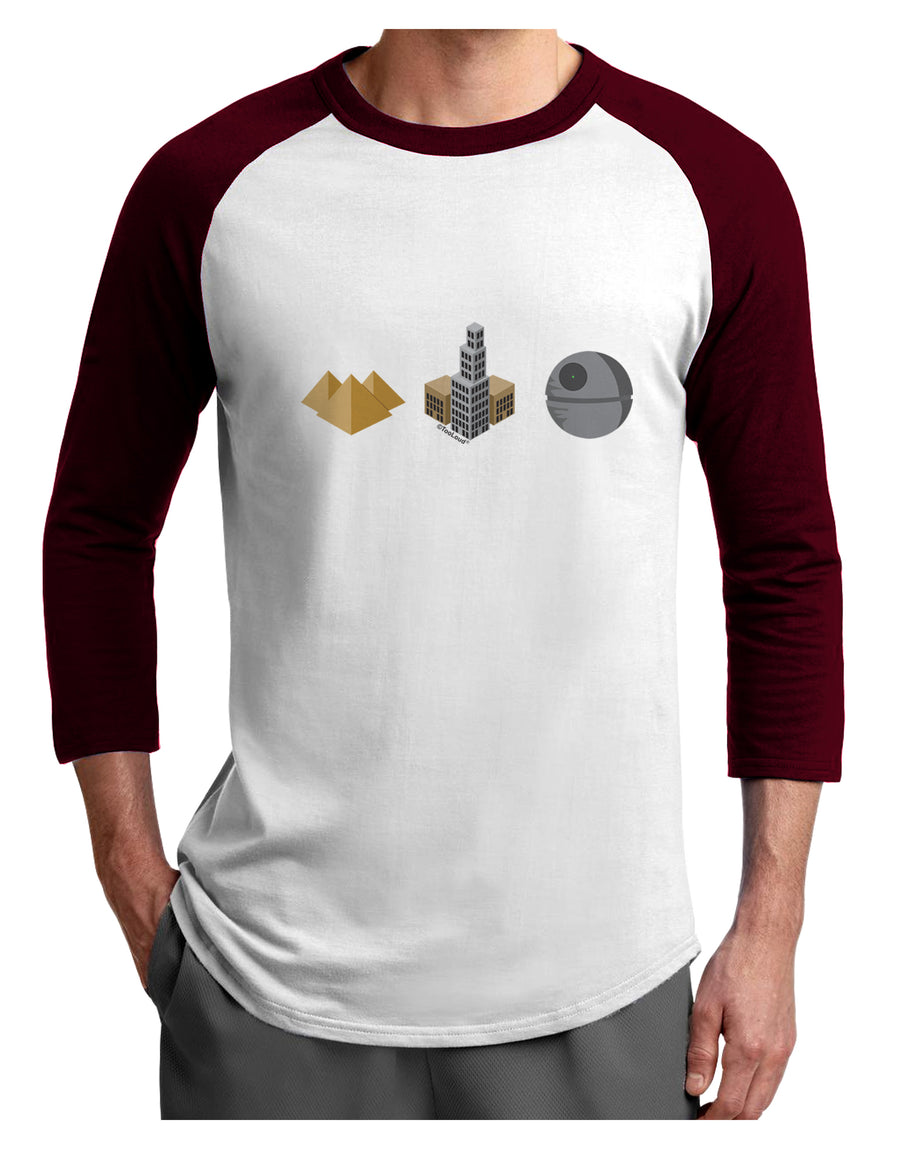 History of Architecture Funny Sci-fi Adult Raglan Shirt by TooLoud-TooLoud-White-Black-X-Small-Davson Sales