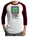 Pixel Irish Charm Item Adult Raglan Shirt-TooLoud-White-Cardinal-X-Small-Davson Sales