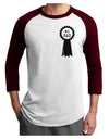 Number One Dad Award Ribbon Adult Raglan Shirt-Raglan Shirt-TooLoud-White-Cardinal-X-Small-Davson Sales