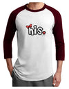 Matching His and Hers Design - His - Red Bow Adult Raglan Shirt by TooLoud-TooLoud-White-Cardinal-X-Small-Davson Sales