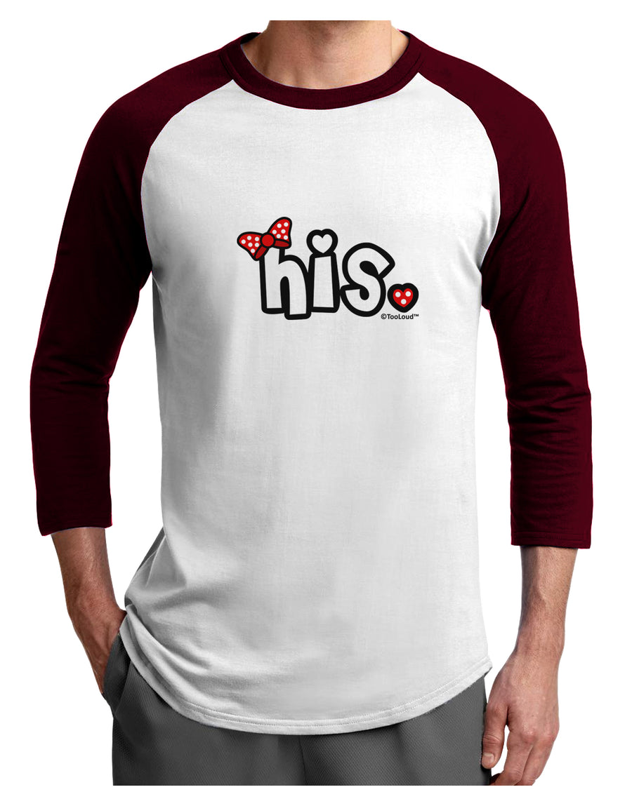 Matching His and Hers Design - His - Red Bow Adult Raglan Shirt by TooLoud-TooLoud-White-Black-X-Small-Davson Sales