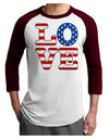 American Love Design Adult Raglan Shirt by TooLoud-TooLoud-White-Cardinal-X-Small-Davson Sales