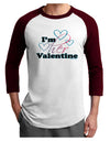 I'm HER Valentine Adult Raglan Shirt-Raglan Shirt-TooLoud-White-Cardinal-X-Small-Davson Sales