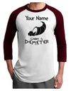 Personalized Cabin 4 Demeter Adult Raglan Shirt-TooLoud-White-Cardinal-X-Small-Davson Sales