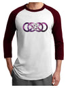 Double Ininifty Galaxy Adult Raglan Shirt-TooLoud-White-Cardinal-X-Small-Davson Sales