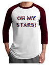 Oh My Stars Patriotic Design Adult Raglan Shirt by TooLoud-TooLoud-White-Cardinal-X-Small-Davson Sales