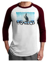 Mexico - Whale Watching Cut-out Adult Raglan Shirt-TooLoud-White-Cardinal-X-Small-Davson Sales