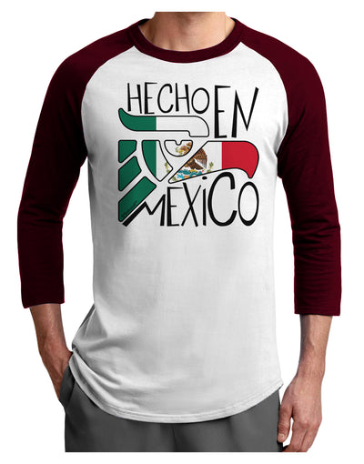 Hecho en Mexico Design - Mexican Flag Adult Raglan Shirt by TooLoud-TooLoud-White-Cardinal-X-Small-Davson Sales