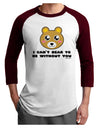 I Can't Bear To Be Without You - Cute Bear Adult Raglan Shirt by TooLoud-Mens T-Shirt-TooLoud-White-Cardinal-X-Small-Davson Sales