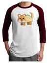Cute Taco Dog Adult Raglan Shirt-TooLoud-White-Cardinal-X-Small-Davson Sales