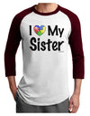 I Heart My Sister - Autism Awareness Adult Raglan Shirt by TooLoud-TooLoud-White-Cardinal-X-Small-Davson Sales