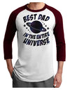 Best Dad in the Entire Universe - Galaxy Print Adult Raglan Shirt-Raglan Shirt-TooLoud-White-Cardinal-X-Small-Davson Sales