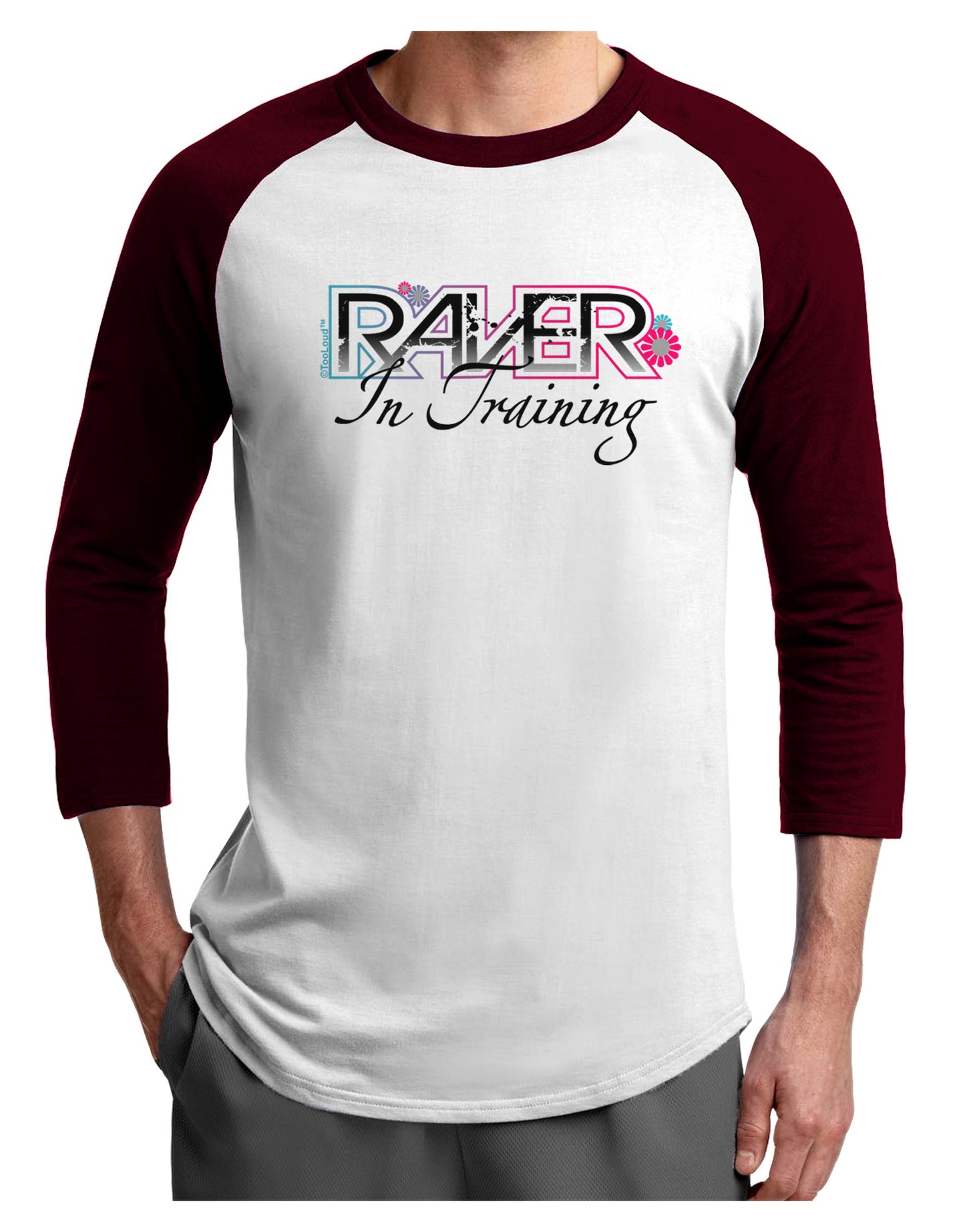 Matching Raver - In Training Adult Raglan Shirt-Raglan Shirt-TooLoud-White-Cardinal-X-Small-Davson Sales