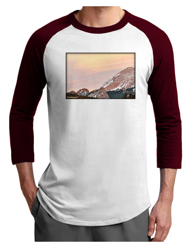 CO Sunset Cliffs Adult Raglan Shirt-Raglan Shirt-TooLoud-White-Cardinal-X-Small-Davson Sales