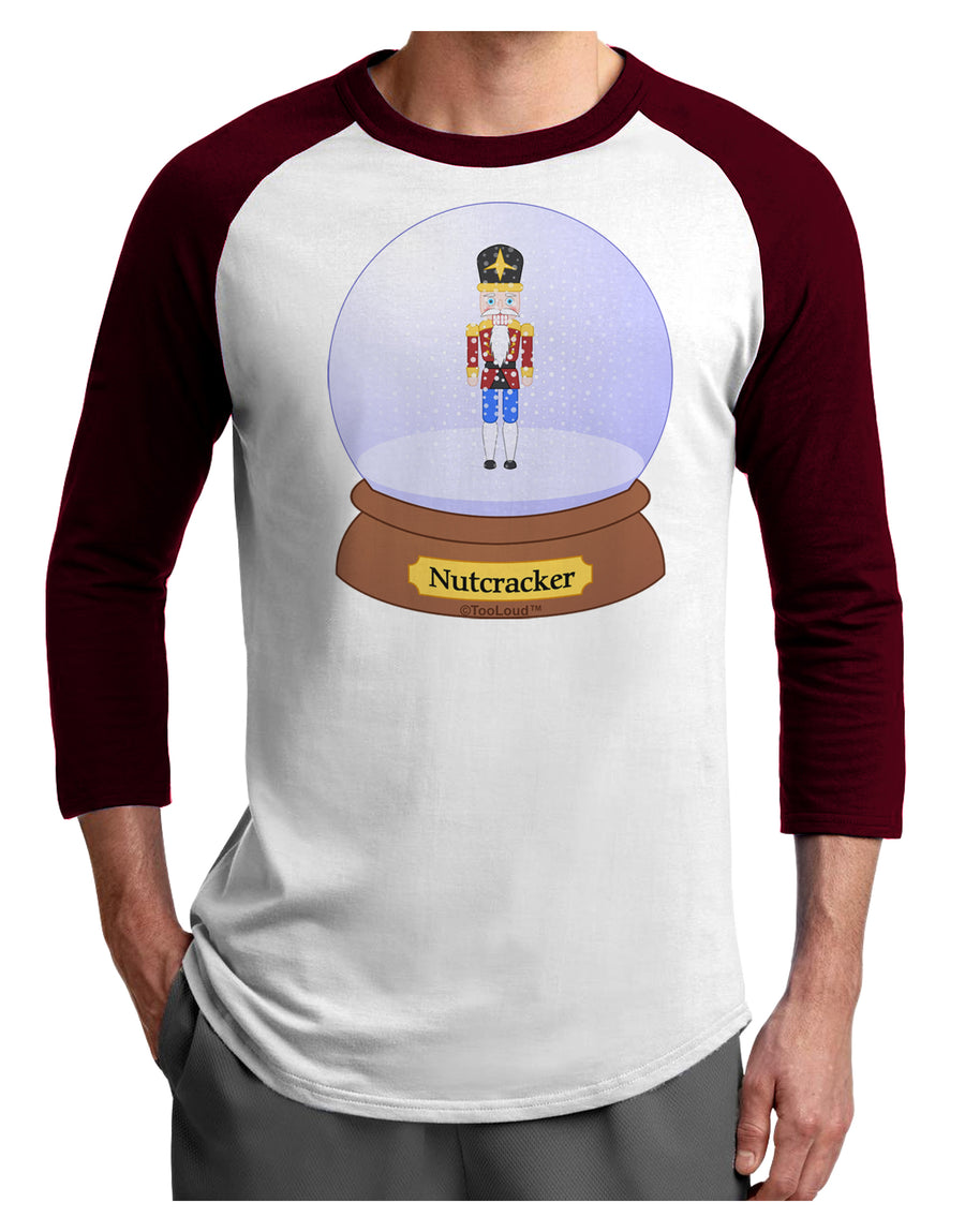 Nutcracker Snow Globe - Red Gold Black Adult Raglan Shirt by TooLoud-TooLoud-White-Black-X-Small-Davson Sales