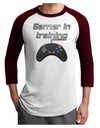 Gamer In Training Color Adult Raglan Shirt-TooLoud-White-Cardinal-X-Small-Davson Sales