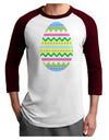 Colorful Easter Egg Adult Raglan Shirt-Raglan Shirt-TooLoud-White-Cardinal-X-Small-Davson Sales