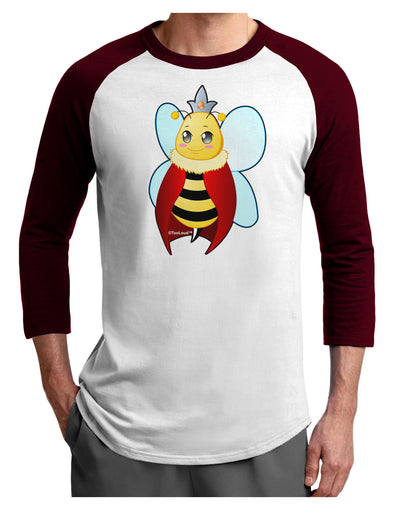 Queen Bee Mothers Day Adult Raglan Shirt-TooLoud-White-Cardinal-X-Small-Davson Sales