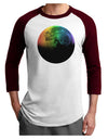 Rainbow Moon Adult Raglan Shirt-Raglan Shirt-TooLoud-White-Cardinal-X-Small-Davson Sales