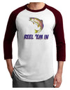 Rainbow Trout Reel Em In Adult Raglan Shirt-Raglan Shirt-TooLoud-White-Cardinal-X-Small-Davson Sales