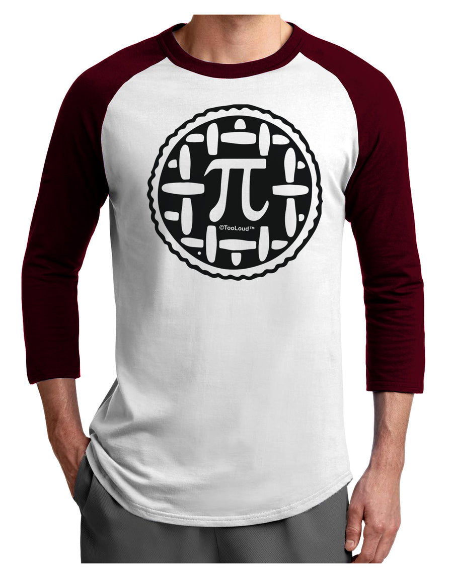 Pi Pie Adult Raglan Shirt-Mens T-Shirt-TooLoud-White-Black-X-Small-Davson Sales