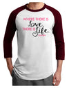 TooLoud Where There Is Love Gandhi Adult Raglan Shirt-Raglan Shirt-TooLoud-White-Cardinal-X-Small-Davson Sales