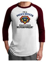 Police Officer - Superpower Adult Raglan Shirt-TooLoud-White-Cardinal-X-Small-Davson Sales