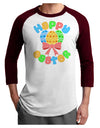 Happy Easter Easter Eggs Adult Raglan Shirt by TooLoud-TooLoud-White-Cardinal-X-Small-Davson Sales