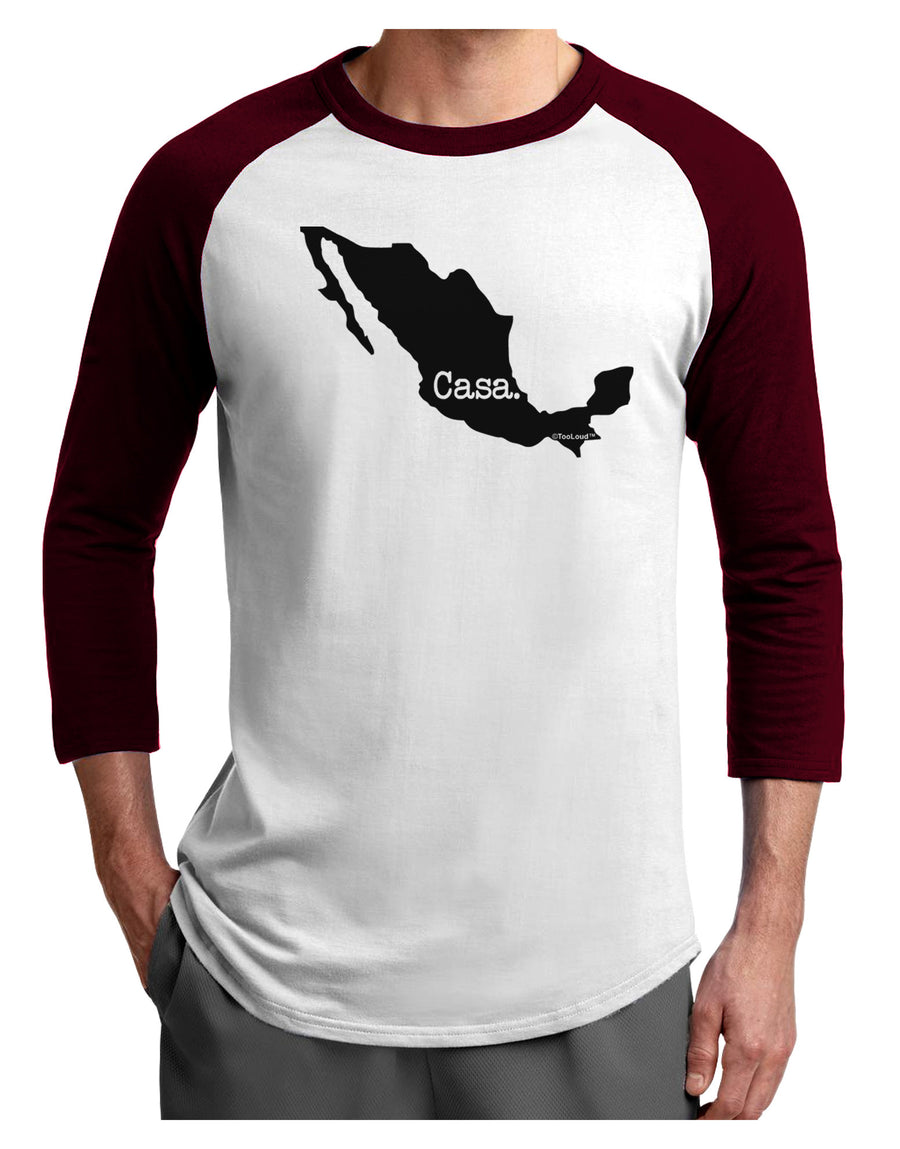 Mexico - Casa - Cinco De Mayo Adult Raglan Shirt-TooLoud-White-Black-X-Small-Davson Sales