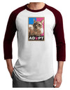 Adopt Cute Kitty Cat Adoption Adult Raglan Shirt-TooLoud-White-Cardinal-X-Small-Davson Sales