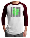 All Green Everything Clover Adult Raglan Shirt-Raglan Shirt-TooLoud-White-Cardinal-X-Small-Davson Sales